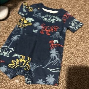 Dinosaur Print Baby Romper